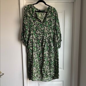 Floral Green Dress